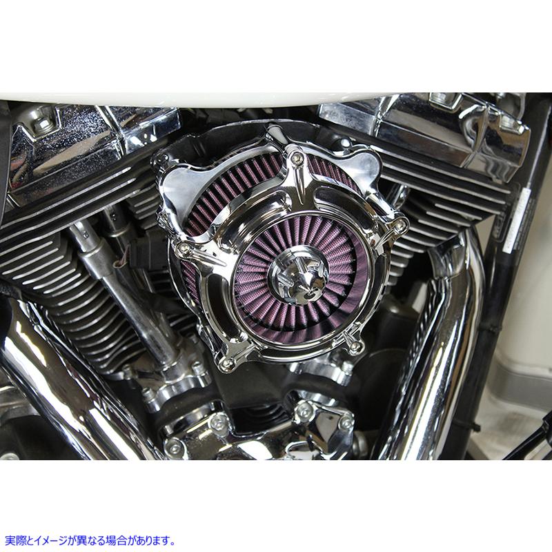 34-1672 露出フィルター エアクリーナー キット クローム Exposed Filter Air Cleaner Kit Chrome 取寄せ Vツイン (検索用／