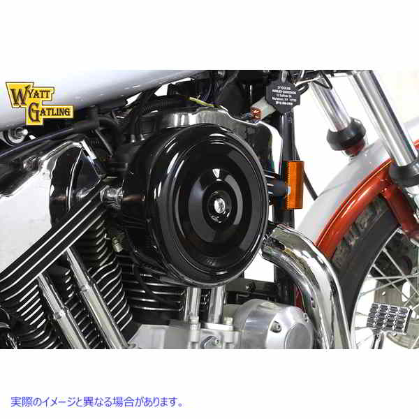 34-1681 ブラック ワイアット ガトリング エア クリーナー アセンブリ 取寄せ Vツイン Black Wyatt Gatling Air Cleaner Assembl