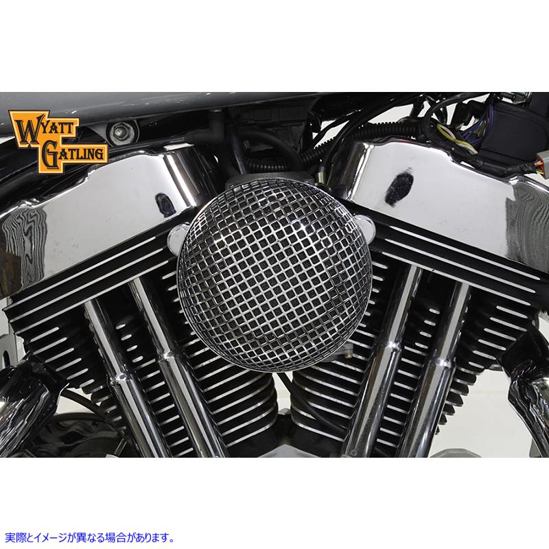 34-1688 クローム ワイアット ガトリング エア クリーナー アセンブリ 取寄せ Vツイン Chrome Wyatt Gatling Air Cleaner Assemb