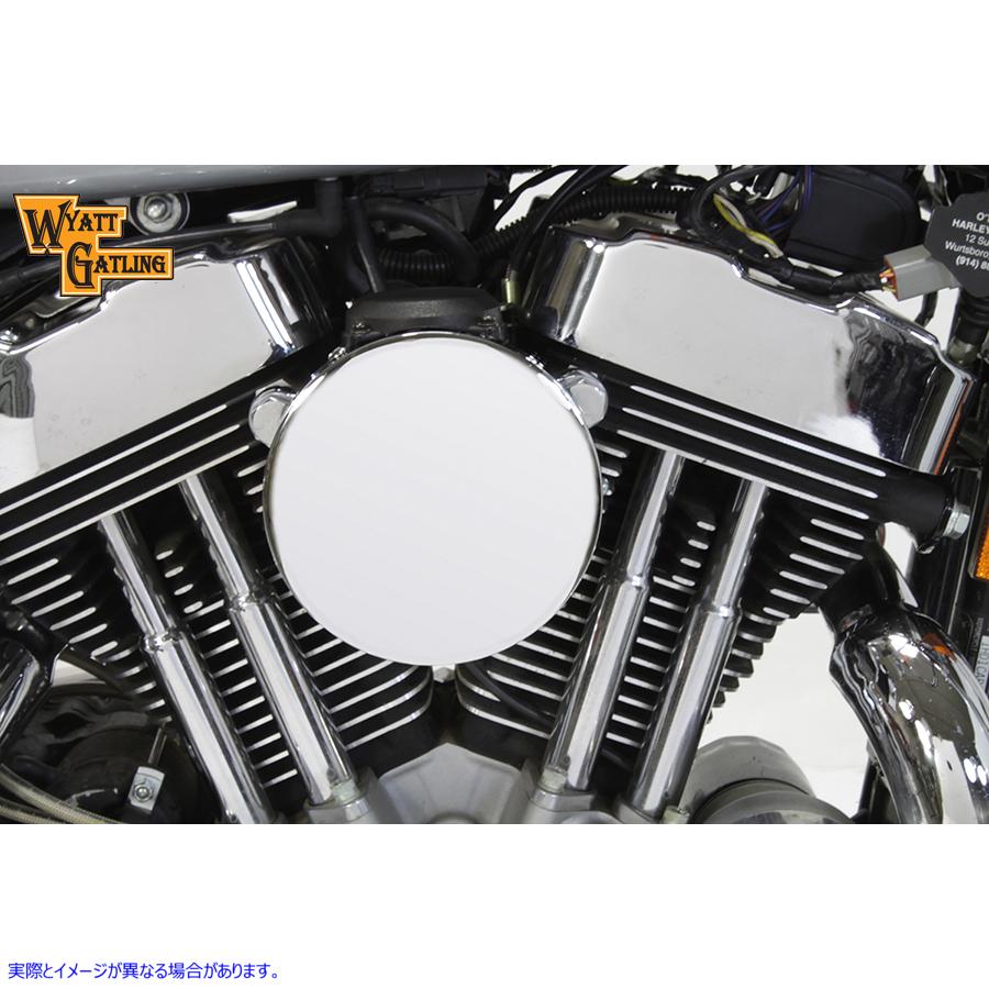 34-1692 クローム ワイアット ガトリング エア クリーナー アセンブリ 取寄せ Vツイン Chrome Wyatt Gatling Air Cleaner Assemb