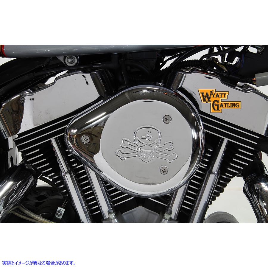 34-1704 クローム ワイアット ガトリング エア クリーナー アセンブリ 取寄せ Vツイン Chrome Wyatt Gatling Air Cleaner Assemb