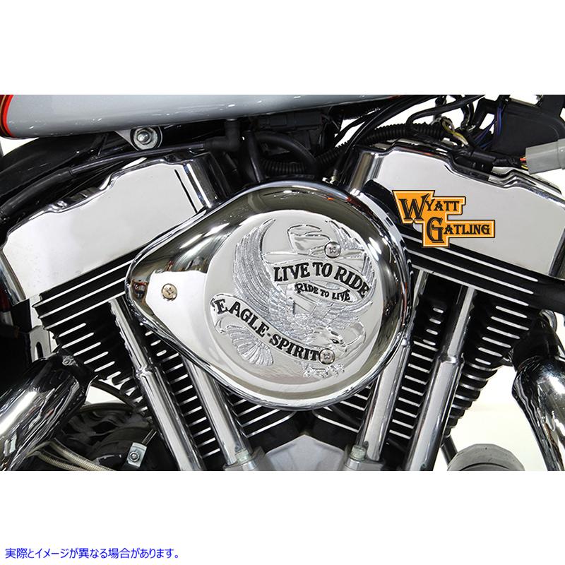 34-1705 クローム ワイアット ガトリング エア クリーナー アセンブリ 取寄せ Vツイン Chrome Wyatt Gatling Air Cleaner Assemb