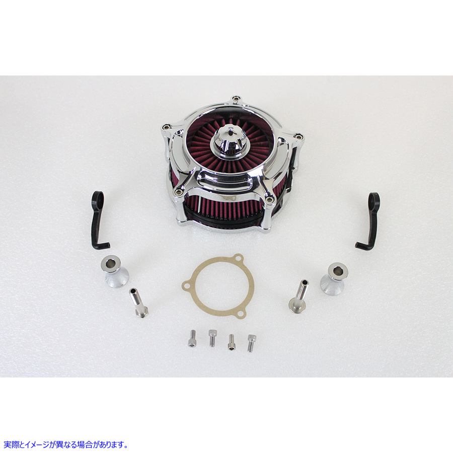 34-1712 クロームエクスポーズドフィルターエアクリーナーキット Chrome Exposed Filter Air Cleaner Kit 取寄せ Vツイン (検索