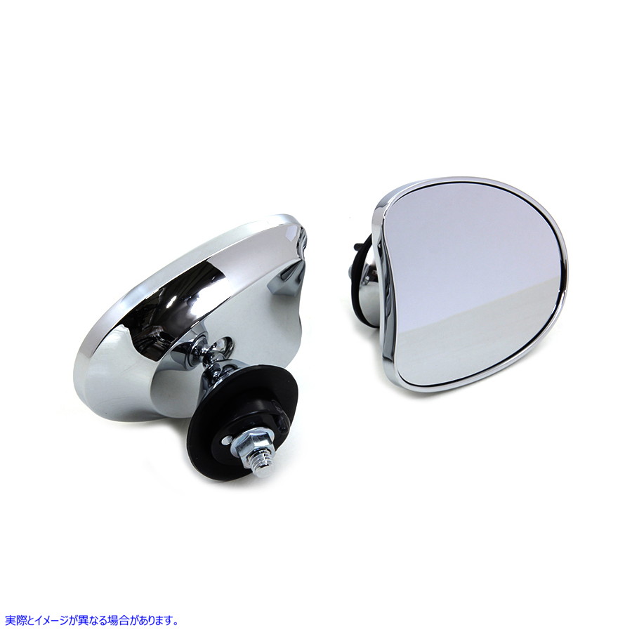 34-1736 ミニフェアリングミラーセット クローム Mini Fairing Mirror Set Chrome 取寄せ Vツイン (検索用／56000077