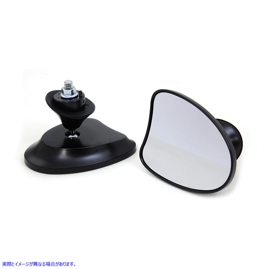 34-1737 ミニフェアリングミラーセット ブラック Mini Fairing Mirror Set Black 取寄せ Vツイン (検索用／56000076