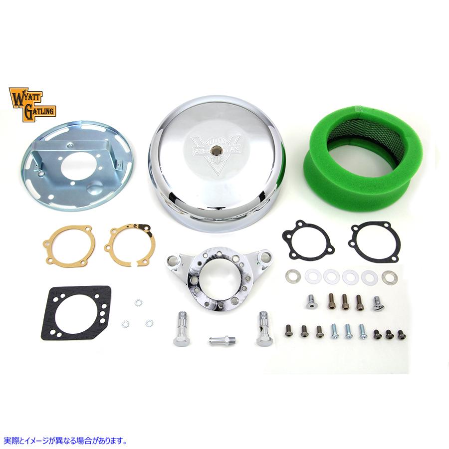 34-1860 Chrome Wyatt Gatling Air Cleaner Assembly 取寄せ Vツイン (検索用／