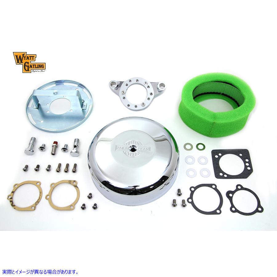 34-1861 Chrome Wyatt Gatling Air Cleaner Assembly 取寄せ Vツイン (検索用／