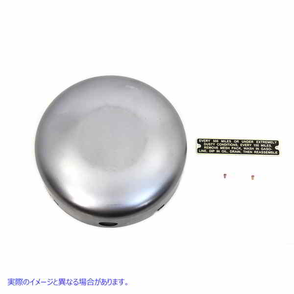 34-1890 生6インチエアクリーナーカバー 取寄せ Vツイン Raw 6 inch Air Cleaner Cover (検索用／