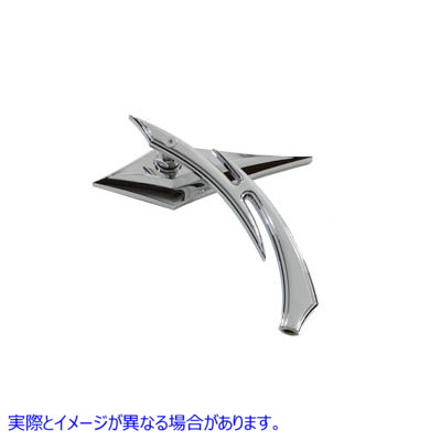 34-8004 ゾイドミラー ビレット鎌ステム付 Zoid Mirror with Billet Sickle Stem 取寄せ Vツイン (検索用／