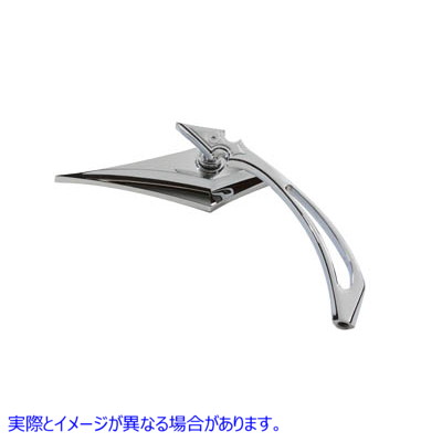 34-8006 ビレットスパイクステム付きのゾイドミラー Zoid Mirror with Billet Spike Stem 取寄せ Vツイン (検索用／ Wyatt Gatling