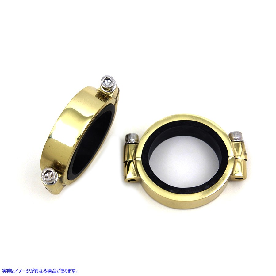 35-0192 真鍮製インテークマニホールドクランプセット 取寄せ Vツイン Brass Intake Manifold Clamp Set (検索用／