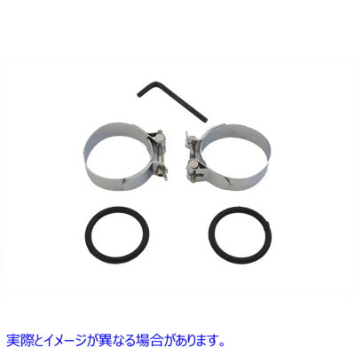 35-0408 クロームインテークマニホールドクランプセット 取寄せ Vツイン Chrome Intake Manifold Clamp Set (検索用／27063-57