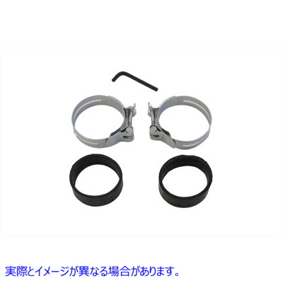 35-0410 クロームインテークマニホールドクランプセット 取寄せ Vツイン Chrome Intake Manifold Clamp Set (検索用／27063-80