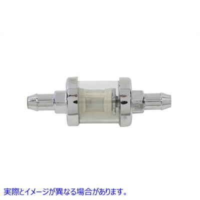 35-0518 Kleer-Thru 燃料フィルター クロムおよびガラス Kleer-Thru Fuel Filter Chrome and Glass 取寄せ Vツイン (検索用／