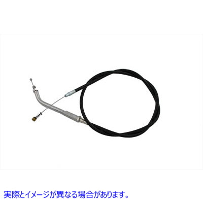 36-0100 45°エルボ継手付き黒色アイドルケーブル Black Idle Cable with 45ｰ Elbow Fitting 取寄せ Vツイン (検索用／56323-81A