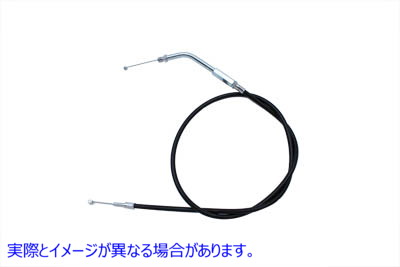 36-0101 45°エルボフィッティング付きブラックスロットルケーブル Black Throttle Cable with 45ｰ Elbow Fitting 取寄せ Vツイ