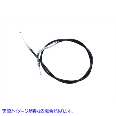 36-0103 90°エルボフィッティング付きブラックスロットルケーブル 取寄せ Vツイン Black Throttle Cable with 90ｰ Elbow Fittin