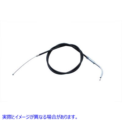 36-0105 38インチケーシングと90°エルボフィッティ付きブラックスロットルケーブル Black Throttle Cable with 38 inch Casing