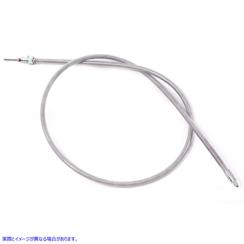 36-0123 39インチステンレススチールスピードメーターケーブル 39 inch Stainless Steel Speedometer Cable 取寄せ Vツイン (検