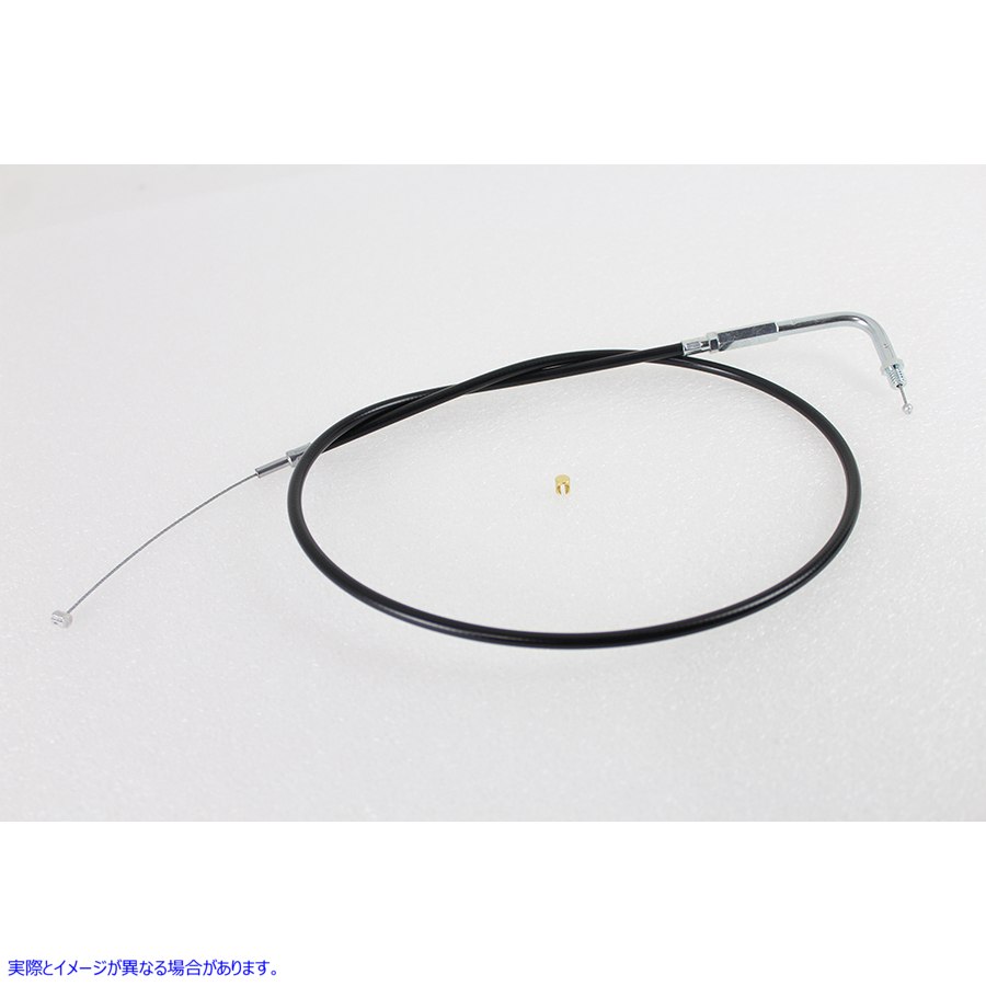 36-0138 38インチケーシングと90°エルボフィッティ付きブラックスロットルケーブル Black Throttle Cable with 38 inch Casing