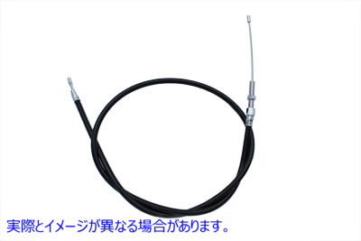 36-0402 48インチケース付きブラッククラッチケーブル 取寄せ Vツイン Black Clutch Cable with 48 inch Casing (検索用／38618-