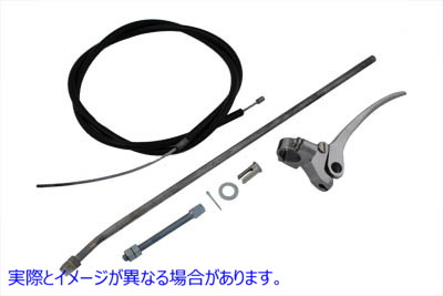 36-0416 ブレーキケーブルとフィッティングキット Zicad メッキ 取寄せ Vツイン Brake Cable and Fitting Kit Zicad Plated (検