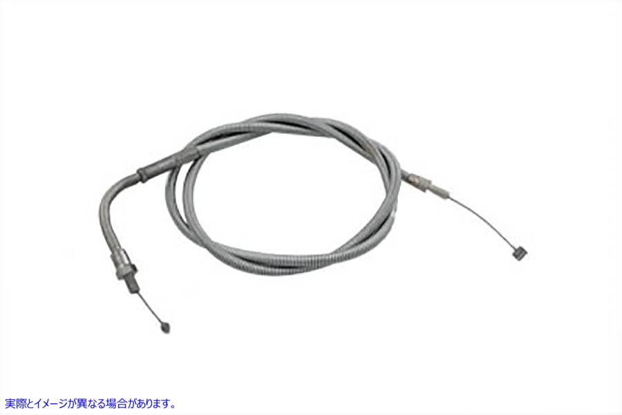 36-0511 クロームスパイラルスロットルケーブル 取寄せ Vツイン Chrome Spiral Throttle Cable (検索用／