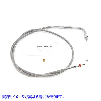 36-0640 38インチステンレススチールアイドルケーブル 38 inch Stainless Steel Idle Cable 取寄せ Vツイン (検索用／56337-83 B