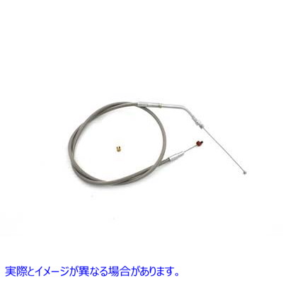 36-0694 54.25インチ編組ステンレススチールクラッチケーブル 54.25 inch Braided Stainless Steel Clutch Cable 取寄せ Vツイン