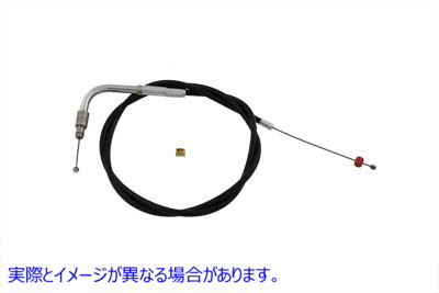 36-0717 34.375 インチ ブラック スロットル ケーブル 34.375 inch Black Throttle Cable 取寄せ Vツイン (検索用／56343-96 Bar