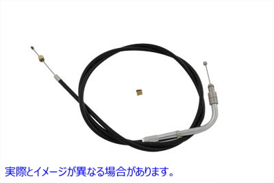 36-0732 42インチケース付きブラックスロットルケーブル Black Throttle Cable with 42 inch Casing 取寄せ Vツイン (検索用／ B