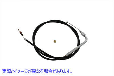 36-0738 42.75 インチのケーシングを備えた黒のアイドル ケーブル Black Idle Cable with 42.75 inch Casing 取寄せ Vツイン (検