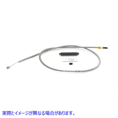 36-0758 58.5インチ編組ステンレススチールクラッチケーブル 58.5 inch Braided Stainless Steel Clutch Cable 取寄せ Vツイン (