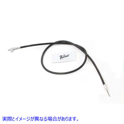 36-0813 40 インチ ブラック スピードメーター ケーブル 取寄せ Vツイン 40 inch Black Speedometer Cable (検索用／67051-74 Ba