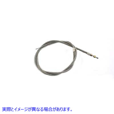 36-0905 30 インチケーシング付き編組ステンレススチールスロットルケーブル Braided Stainless Steel Throttle Cable with 30 i