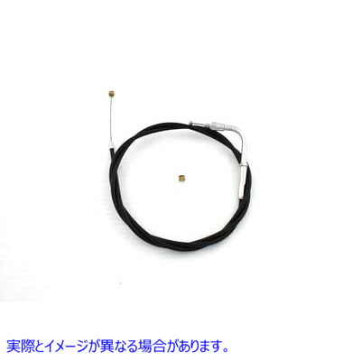 36-0948 90°エルボフィッティング付きブラックスロットルケーブル 取寄せ Vツイン Black Throttle Cable with 90ｰ Elbow Fittin