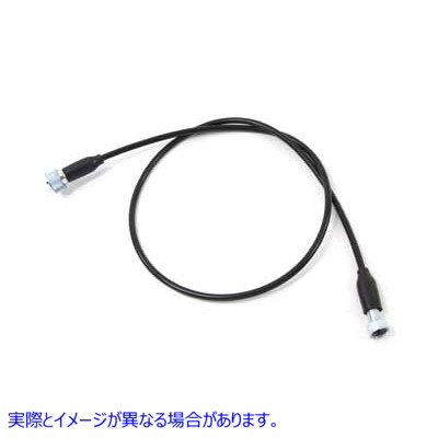 36-0992 45.25 インチ ブラック スピードメーター ケーブル 取寄せ Vツイン 45.25 inch Black Speedometer Cable (検索用／67051