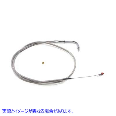 36-1515 42.875インチ編組ステンレススチールアイドルケーブル 42.875 inch Braided Stainless Steel Idle Cable 取寄せ Vツイン