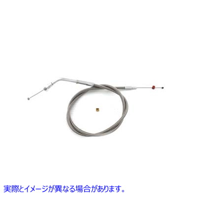 36-1520 35.75インチステンレススチールスロットルケーブル 取寄せ Vツイン 35.75 inch Stainless Steel Throttle Cable (検索用