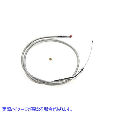 36-1521 36.625インチのステンレススチールアイドルケーブル 取寄せ Vツイン 36.625 inch Stainless Steel Idle Cable (検索用／