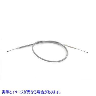 36-1536 45インチ編組ステンレススチールクラッチケーブル 取寄せ Vツイン 45 inch Braided Stainless Steel Clutch Cable (検索