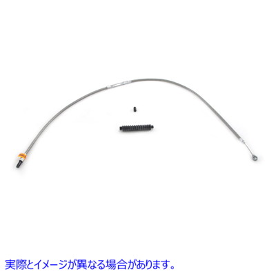 36-1538 54インチ編組ステンレススチールクラッチケーブル 取寄せ Vツイン 54 inch Braided Stainless Steel Clutch Cable (検索