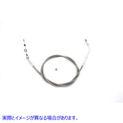 36-1546 45.75インチのカジノ付き編組ステンレススチールスロットルケーブル Braided Stainless Steel Throttle Cable with 45.7