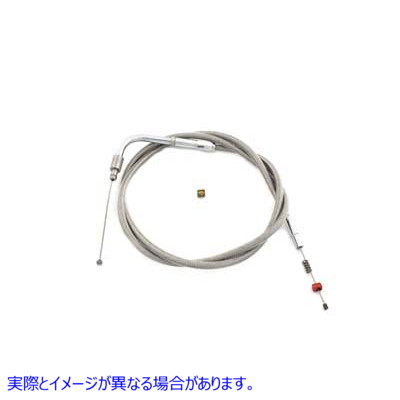 36-1551 41.75 インチのケーシングを備えた編組ステンレス鋼アイドル ケーブル Braided Stainless Steel Idle Cable with 41.75