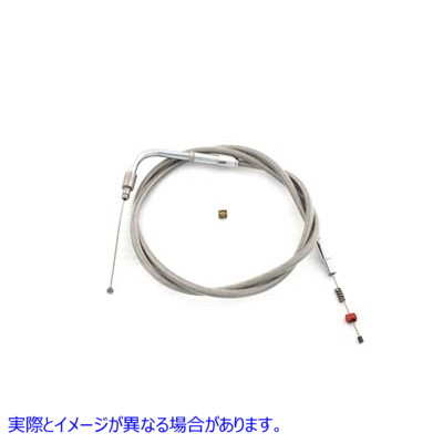 36-1553 40.50 インチのケーシングを備えた編組ステンレス鋼アイドル ケーブル Braided Stainless Steel Idle Cable with 40.50