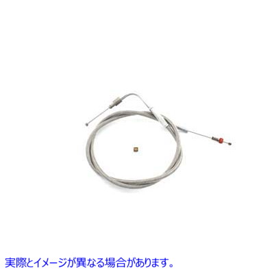 36-1573 42 インチのケーシングを備えた編組ステンレス鋼アイドル ケーブル Braided Stainless Steel Idle Cable with 42 inch C