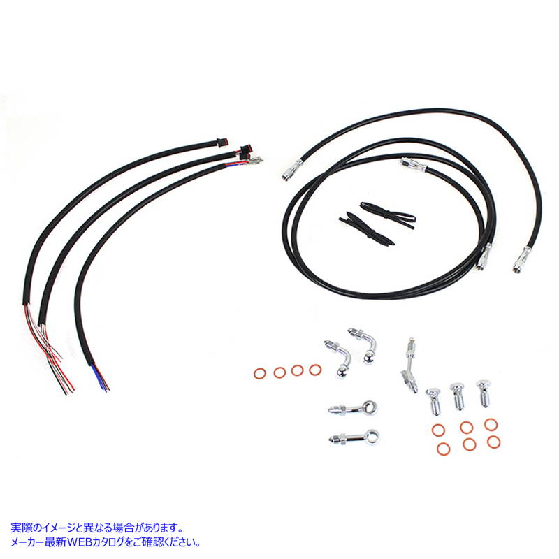 36-1606 12インチ-14インチハンドルバーケーブルとブレーキラインキット 12 inch-14 inch Handlebar Cable and Brake Line Kit