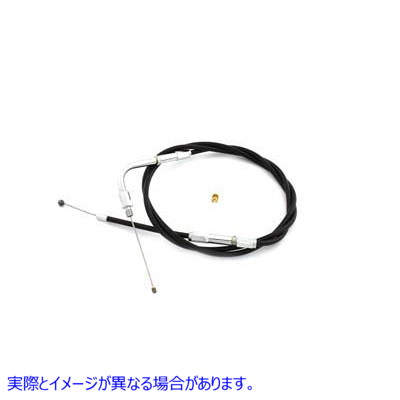 36-2477 38インチケース付きブラックスロットルケーブル Black Throttle Cable with 38 inch Casing 取寄せ Vツイン (検索用／ B