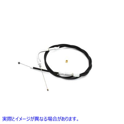 36-2494 46インチケース付きブラックスロットルケーブル Black Throttle Cable with 46 inch Casing 取寄せ Vツイン (検索用／ B