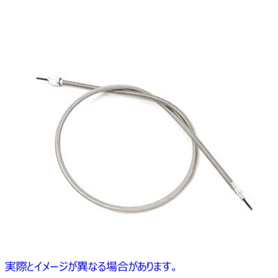 36-2533 38 inch Braided Stainless Steel Speedometer Cable 取寄せ Vツイン (検索用／67072-79A 67072-87B V-Twin
